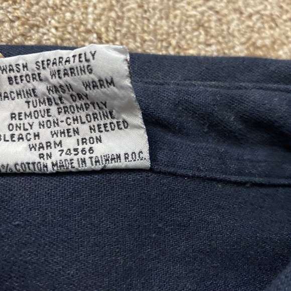 NOS New Planet Hollywood Chicago Denim Shirt Denim Button Up L Taiwan ROC RARE - Picture 9 of 10